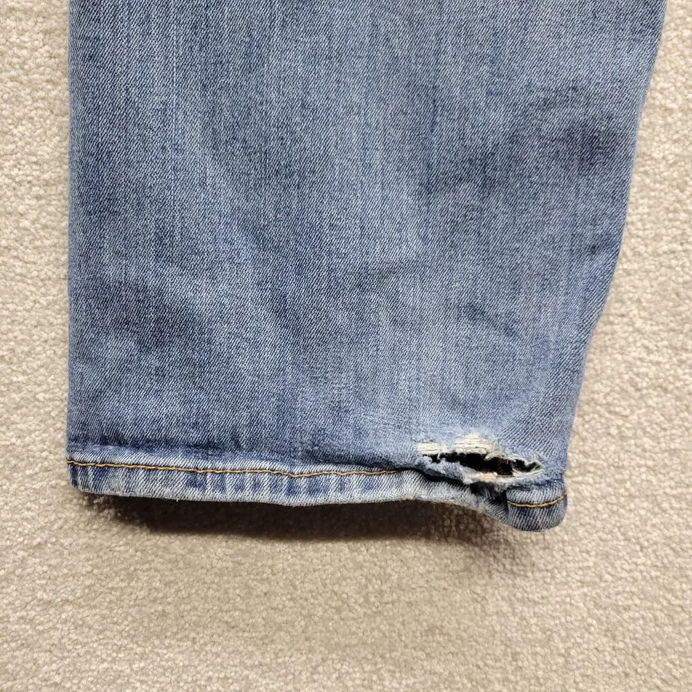 Levi's 505 Regular Fit Jeans Mens W42 L30 Blue Medium Wash Straight Leg Denim